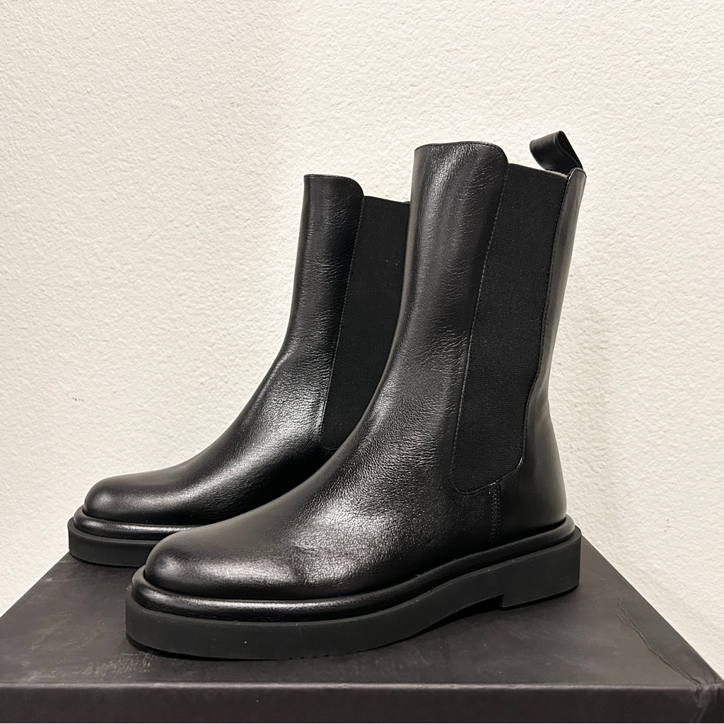 Paloma Barcelo Black Aubrey Country Boots, Size 37, New In Box